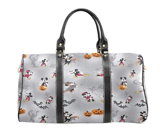 Mickey and Minnie Halloween Travel Bag | Mickey Halloween Bag | Disney Luggage | Disney Duffel Bag | Disney Luggage | Disney Suitcase |