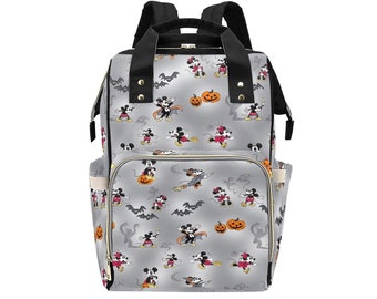 Mickey and Minnie Halloween Diaper Bag Backpack | Mickey Halloween Backpack | Disney Halloween Bag | Disney Diaper Bag | Disney Backpack