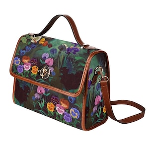 Alice in Wonderland Flowers Canvas Purse | Alice in Wonderland Purse | Alice in Wonderland Flowers | Alice in Wonderland Golden Afternoon