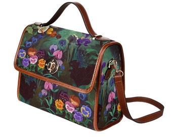 Bolso de lona con flores de Alicia en el país de las maravillas / Bolso con flores de Alicia en el país de las maravillas / Tarde dorada de Alicia en el país de las maravillas