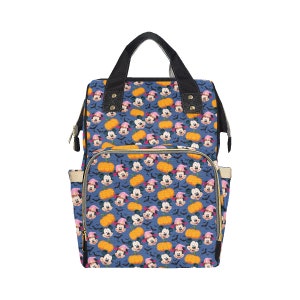Mickey and Minnie Halloween Diaper Bag Backpack | Mickey Halloween Backpack | Disney Halloween Bag | Disney Diaper Bag | Disney Backpack