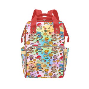 Strawberry Girl Diaper Bag Backpack | Strawberry Backpack | Strawberry Girl Diaper Bag | Strawberry Girl Bag