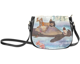 Baloo and Mowgli Crossbody | Jungle Book Crossbody | Jungle Book Bag | Disneyland Tote | Disneyland Purse | Disney World Purse | Baloo Bear