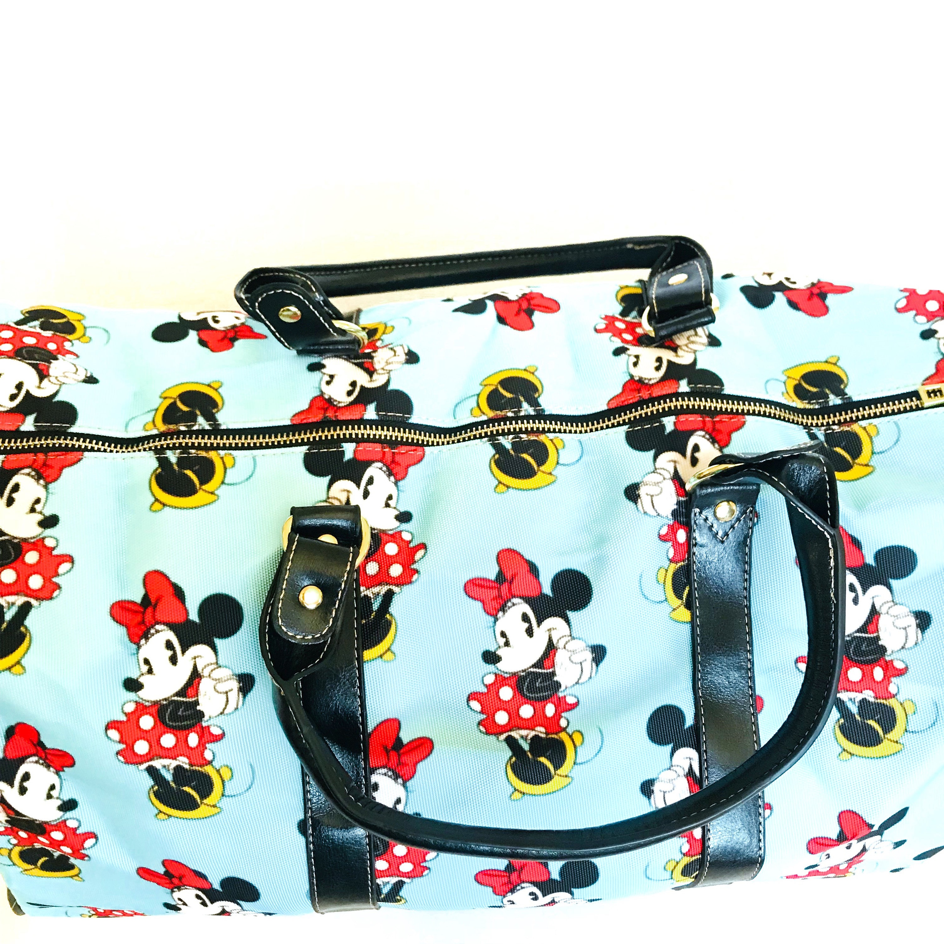 Disney Borsa Da Viaggio Con Stampa Di Topolino Amici Su Tutta La - Foto 3