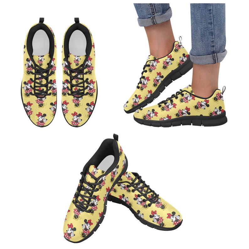 Minnie Mouse Shoes Disney Shoes Disney Tennis Shoes Etsy