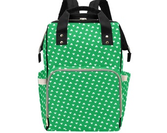 Green Mickey Mouse Diaper Bag Backpack | Mickey Mouse Backpack | Disney Diaper Bag | Disney Backpack | Mickey Mouse Bag | Disney Bag