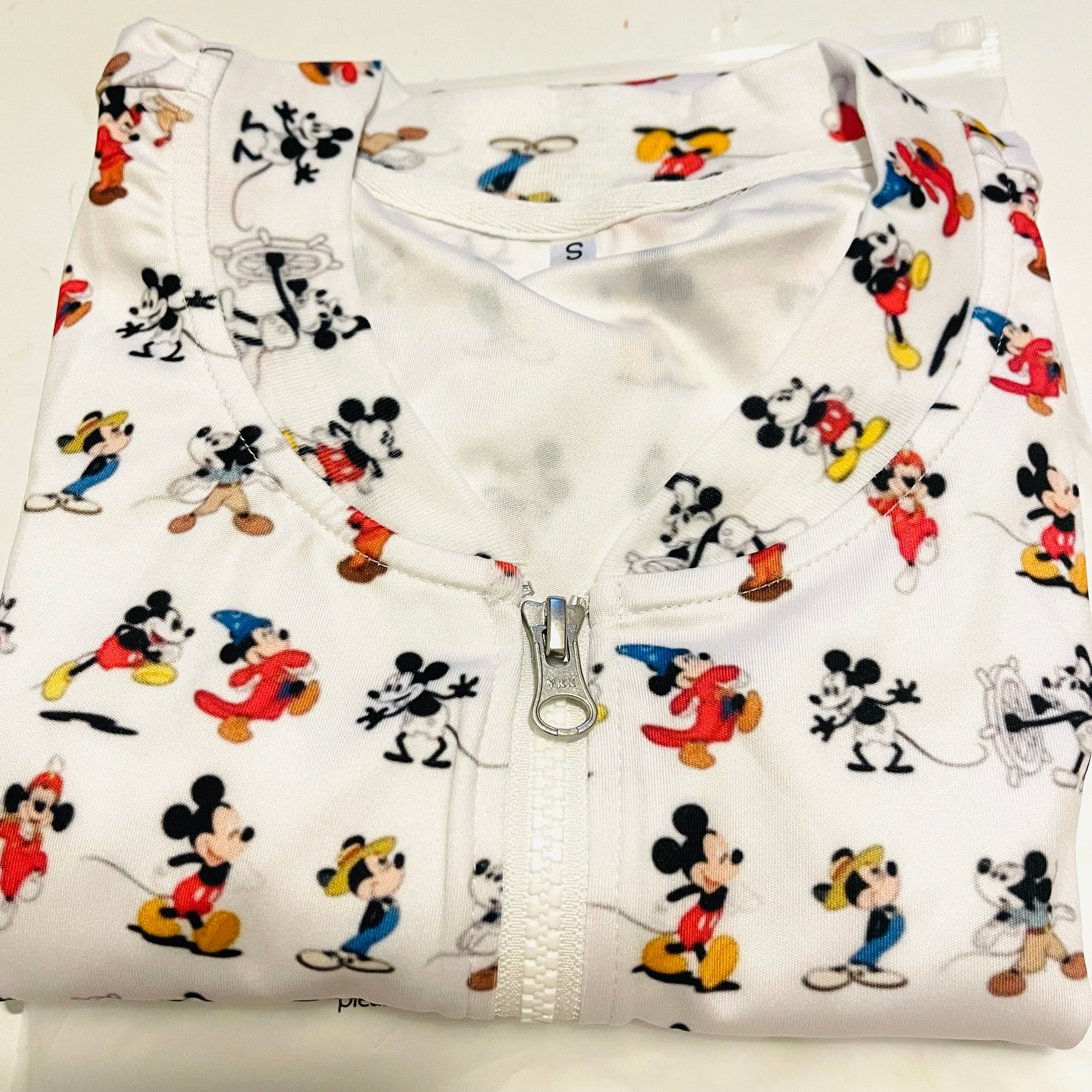 Mickey Through the Years Jacket | Mickey Mouse Zip-up Jacket | Disney Nurse Jacket