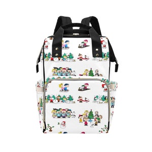 Christmas Diaper Bag Backpack | Happy Holiday Backpack | Christmas | Chuck Brown Purse | Christmas Backpack | Holiday Backpack