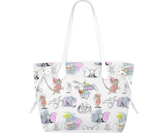 Dumbo Watercolor Canvas Purse | Dumbo Tote Bag | Dumbo Purse | Dumbo Tote Bag | Dumbo Tote Purse | Disney Purse | Dumbo Tote