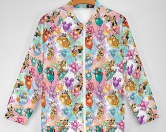 Mickey and Friends Balloons Jacket | Mickey and Friends Zip-up Jacket | Disney Scrub Jacket | Disney Nurse Jacket | Disney Zip-Up Jacket