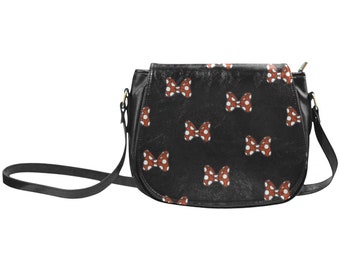 Bolso bandolera con lazos de Minnie Mouse / Bolso de Minnie Mouse / Bolso de Minnie Mouse / Bolso Disneyland / Bolso Disneyland / Bolso Disney World / Mickey Mouse