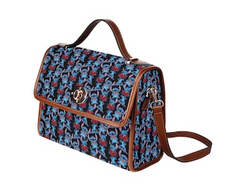 Gestikte canvas portemonnee | Stitch-portemonnee | Crossbody-tas met steek | Lilo en Stitch-portemonnee | Disneyland-tasje | Disney-schoudertas | Steekzak
