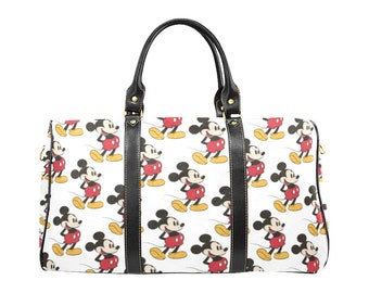 NEW Mickey Mouse I LOVE PARIS Tote Gym Bag Duffel Satchel, 2 Sizes, 2  Styles BLK