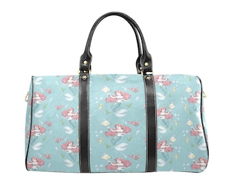 Bolsa de viagem Pequena Sereia | Bolsa de viagem Ariel | Bolsa de viagem Disney | Bagagem Disney | Bolsa esportiva Disney | Mala Disney | Bolsa Ariel |