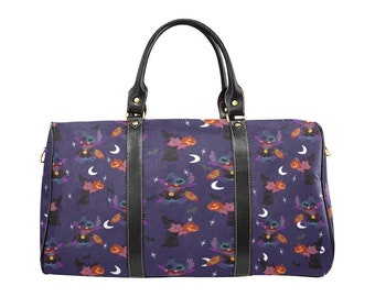 Lilo and Stitch Halloween Travel Bag | Stitch Travel Bag | Disney Duffel Bag | Disney Travel Bag | Disney Suitcase | Disneyland Duffel Bag |