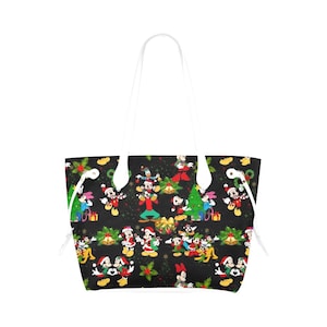Mickey and Friends Canvas Purse | Mickey Christmas Purse | Mickey Christmas Bag | Mickey Mouse Purse | Disney Purse  | Disneyland Tote