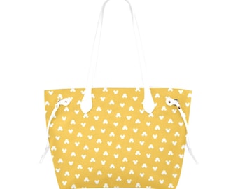 Mickey Mouse Yellow Canvas Purse | Mickey Purse | Mickey Mouse Purse | Mickey Mouse Tote Bag | Disney Purse | Disneyland Tote | Mickey Tote