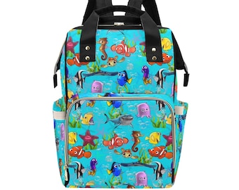 Finding Nemo Diaper Bag Backpack | Finding Nemo Diaper Bag | Nemo Backpack | Disney Diaper Bag | Disney Backpack | Disney Diaper Backpack