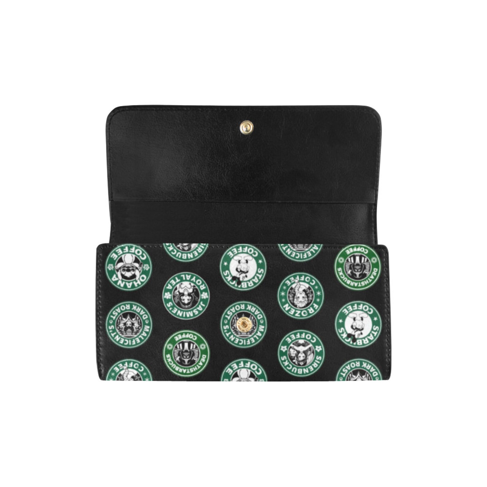 Disney Starbucks Trifold Wallet Disney Starbucks Wallet Etsy