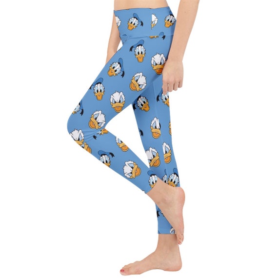 Donald Duck Leggings Disney Leggings Donald Duck Yoga Pants Disney