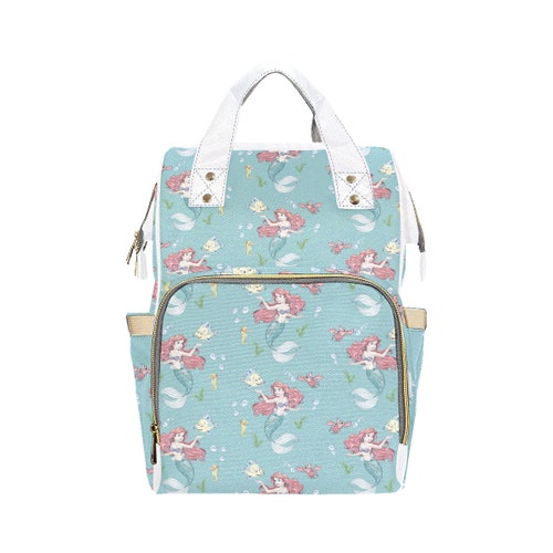 The Little Mermaid Diaper Bag Backpack Disney Backpack Etsy