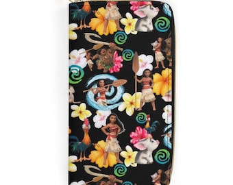 Moana and Friends Zipper Wallet | Moana Wallet | Moana Wallet | Moana Purse | Disney Wallet | Disney Purse | Hei Hei Wallet | Moana and Maui