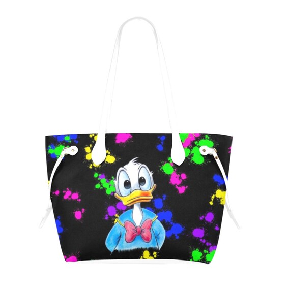 Donald Duck Canvas Purse Donald Duck Purse Donald Duck Bag Disney Tote Disney Purse Disneyland Purse Disney Bag Donald Duck Etsy