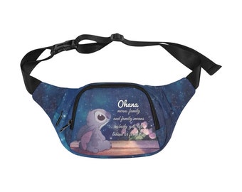 Stitch Ohana Fanny Pack | Stitch Bag | Lilo and Stitch Fanny Pack| Disneyland Fanny Pack | Disney Fanny Pack | Fanny Pack | Disney Purse