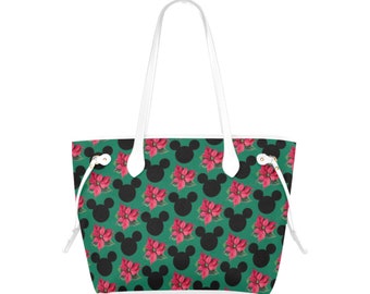 Monedero navideño de lona de Mickey Mouse / Monedero navideño de Mickey / Bolso clásico de Mickey / Bolso tote de Mickey Mouse / Monedero Disney / Bolso tote Disneyland