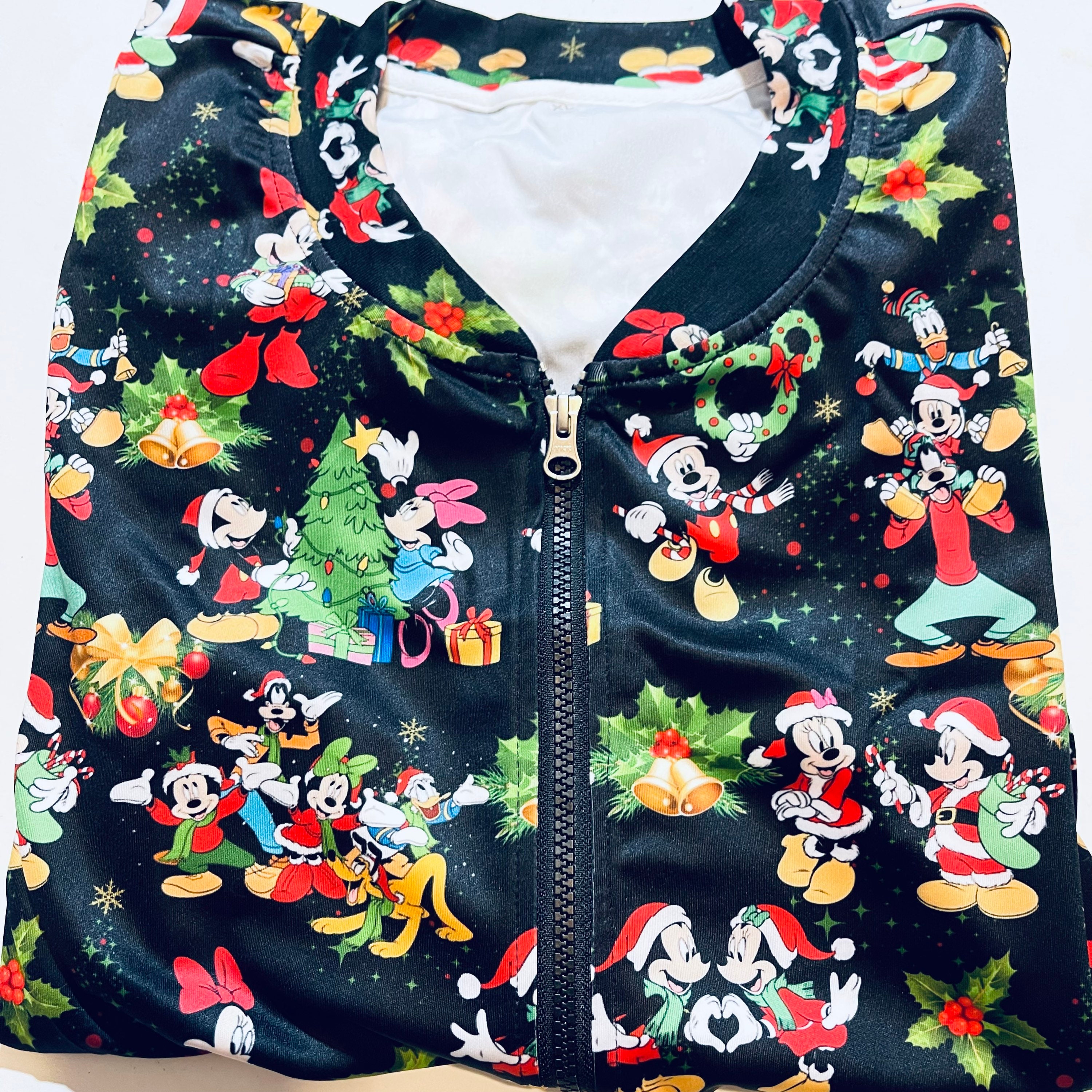 Mickey and Friends Christmas Zip-up Jacket | Disney Nurse Jacket