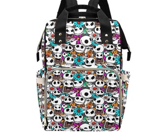 Jack Skellington Diaper Bag Backpack | Jack Skellington Backpack | Disney Diaper Bag | Disney Backpack | Disney Diaper Backpack |