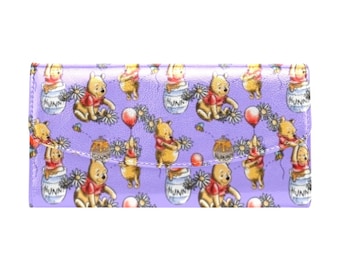 Pooh Bear Wallet | Pooh Bear Flap Wallet | Winnie the Pooh Purse Wallet | Disney Purse | Pooh Bear Purse | Disney Wallet | Disneyland Wallet
