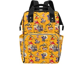 Mickey and Friends Halloween Diaper Bag Backpack | Mickey Halloween Backpack | Disney Halloween Bag | Disney Diaper Bag | Disney Backpack