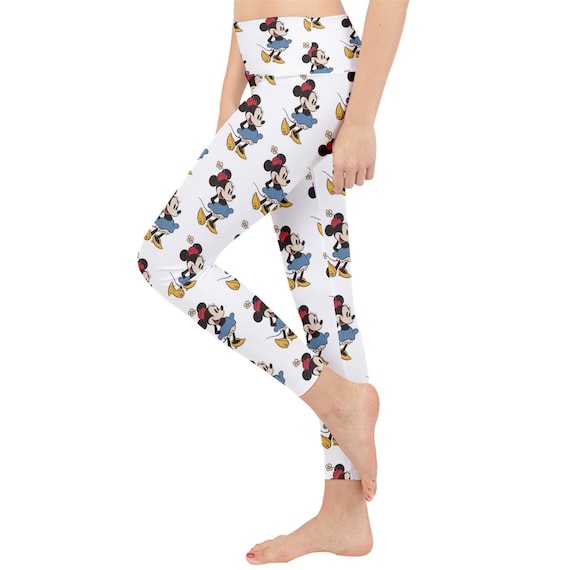 Disney Women's Black Leggings Mickey Mouse Ears All Over Print | Woman  Within