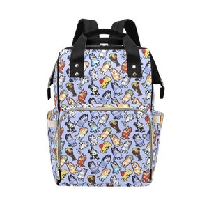 Blaue Hunde Wickeltasche Rucksack | Disney Hunde Rucksack | Disney Wickeltasche | Disneyland Rucksack | Disney-Tasche | Disney Windelrucksack