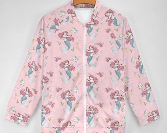 Little Mermaid Jacket | Ariel Zip-up Jacket | Mermaid Jacket | Nurse Jacket | Disney Scrub Jacket | Disney Nurse Jacket | Disney Jacket