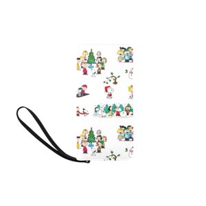 Billetera de pulsera de Navidad / Billetera de Navidad / Billetera de felices fiestas / Monedero de felices fiestas / Billetera Chuck Brown / Monedero Chuck Brown