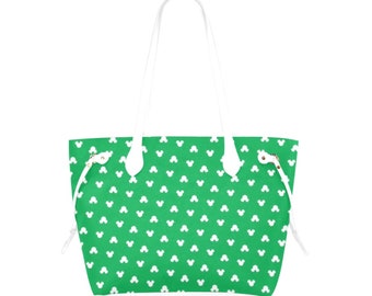 Mickey Mouse Green Canvas Purse | Mickey Purse | Mickey Mouse Purse | Mickey Mouse Tote Bag | Disney Purse | Disneyland Tote | Mickey Tote