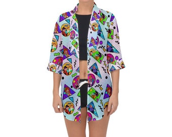 A Goofy Movie Chiffon Kimono | Max Goof Kimono | 90s Disney Kimono | Disney Swimwear | Disney Cover Up | Disney Beach Wear