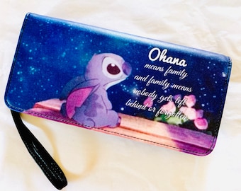 Stitch Wallet | Stitch Wristlet | Lilo and Stitch Wallet | Ohana Wallet | Lilo and Stitch Ohana | Disney Wallet | Disney Wristlet | Ohana