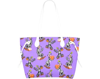 Goofy Skeleton Canvas Tote | Goofy Purse | Goofy Halloween Bag | Goofy Tote Bag | Goofy Tote | Goofy Bag | Disney Purse  | Disneyland Tote