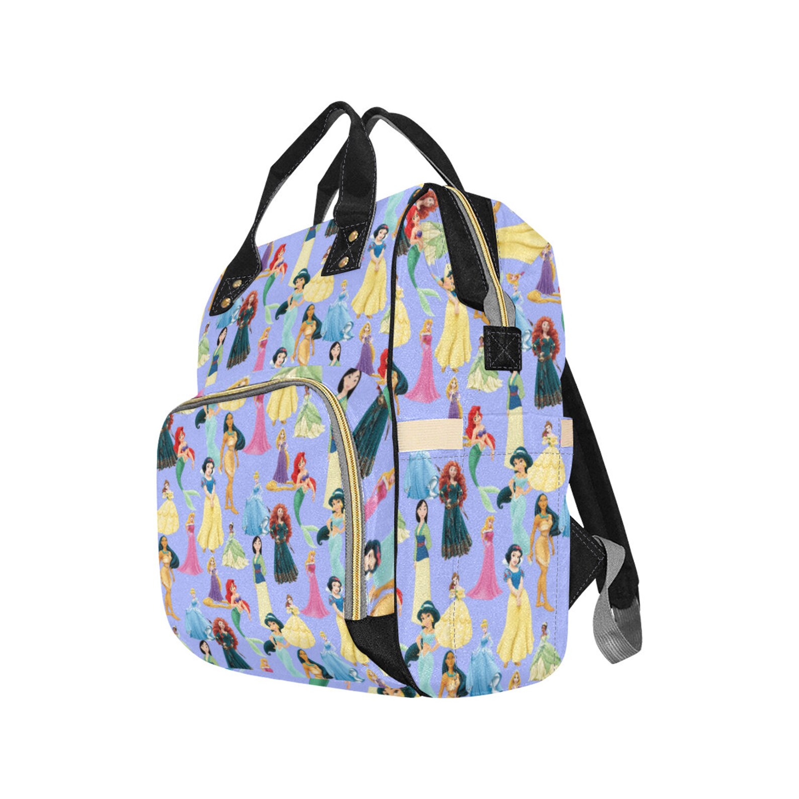 Disney Princess Diaper Bag Backpack Disney Princess Backpack Etsy