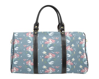 Bolsa de viagem Pequena Sereia | Bolsa de viagem Ariel | Bolsa de viagem Disney | Bagagem Disney | Bolsa esportiva Disney | Mala Disney | Bolsa Ariel |