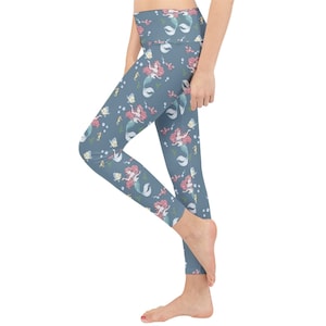 Ariel Blackout Leggings Little Mermaid Yoga Leggings 