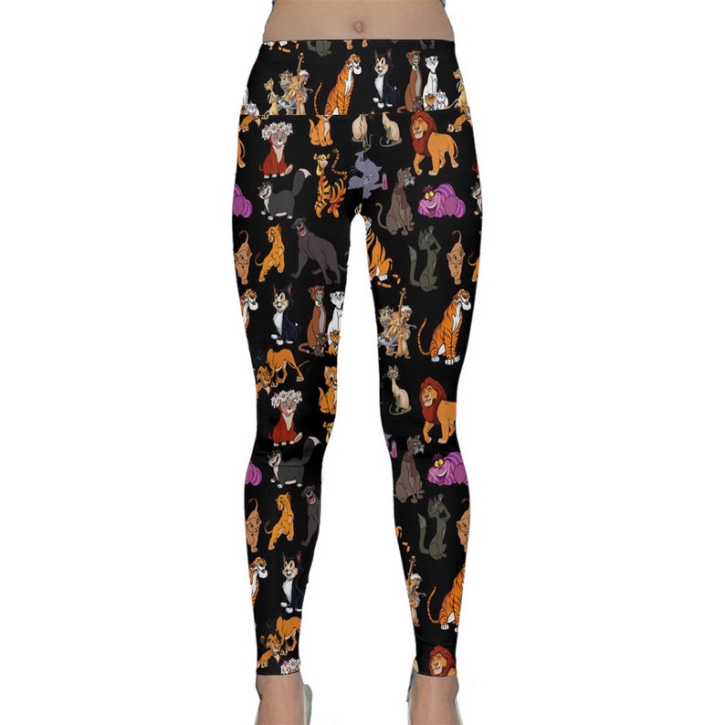 Disney Cats Leggings Disney Leggings Disney Cats Yoga Etsy