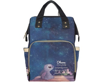 Sac à dos Stitch Ohana Diaper Bag | | de sac à dos Stitch sac à couches Disney | sac à dos Disney | | de sacs Disney Sac à dos à couches Disney | Ohana