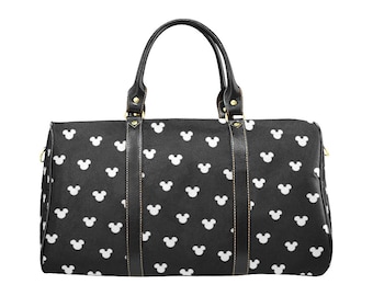 Bolsa de viaje negra de Mickey Mouse / Bolsa de lona de Mickey / Bolsa de lona de Disney / Bolsa de Disney / Equipaje de Mickey / Maleta de Mickey / Bolsa de Mickey Mouse /