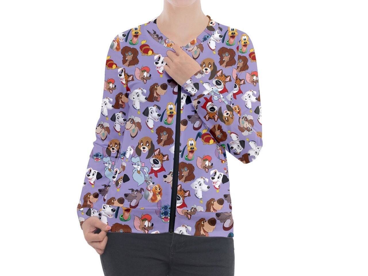 Disney Dogs Jacket Disney Dogs Zip up Jacket Nurse Jacket Disney