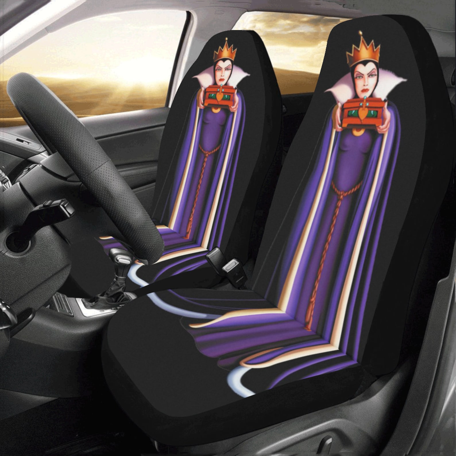 Evil Queen Car Seat Covers Disney Car Seat Covers Car Seat Etsy