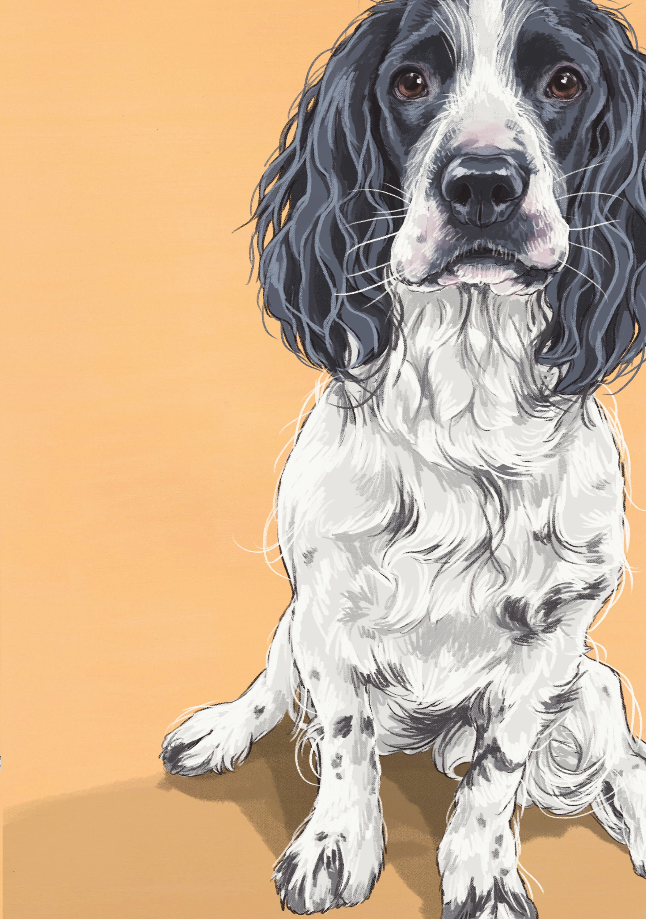 Custom Family Drawings with Dog